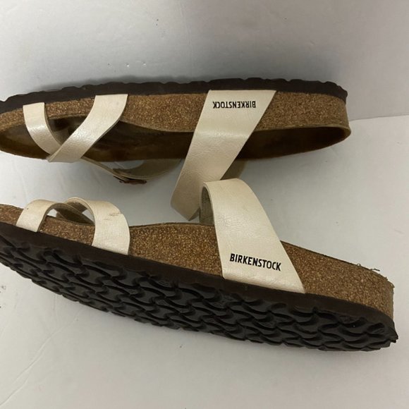 Birkenstock | Shoes | Birkenstock Mayari Pearl White Strappy Sandals | Poshmark